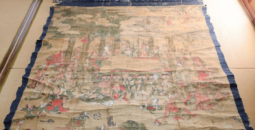 絹本著色 涅槃図